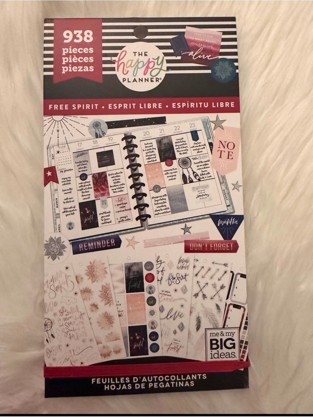 The Happy Planner Free Spirit Sticker Book - Pink, Navy & Gold Accents